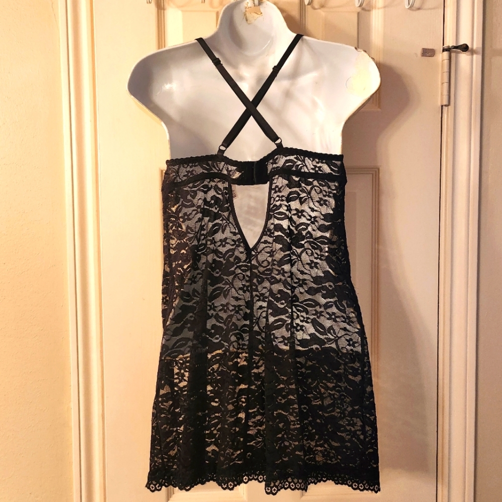 Black Lace Chemise Gilligan & O'Malley - Picture 4 of 14